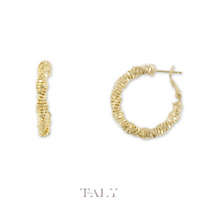 Earrings twisted of balls and plates 30mm