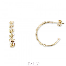 Leaves on branch earrings