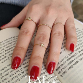 Bague fine dentelée