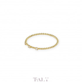 Bague boules avec 3 CZ