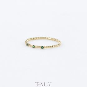 Bague boules avec 3 CZ