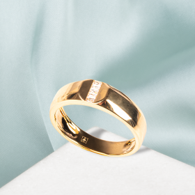 Bague plaqué or 3 microns avec des zirconiums, taly bijoux grossiste