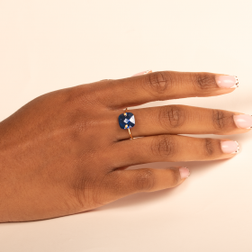 Bague Picot Bleu Marine