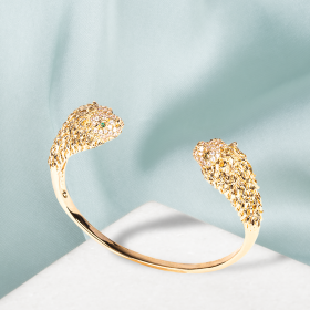 Jonc Double Tête de Lion