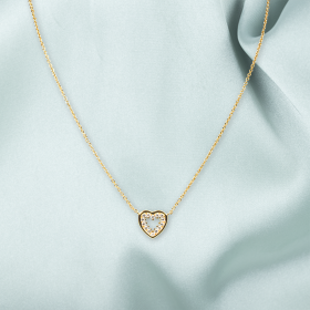 Collier Cœur Contour Cz