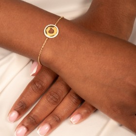 Bracelet Plaque Cœur Évidé