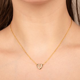 Collier Cœur Contour Cz