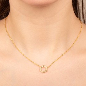 Collier Hexagone Cz