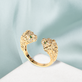 Bague Double Tête de Lion
